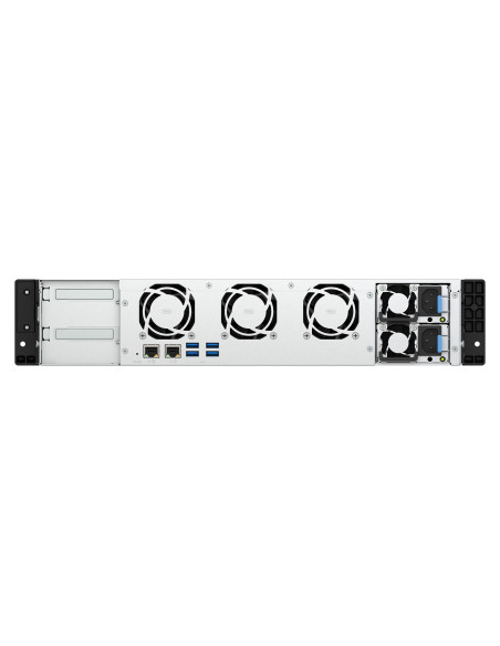 Qnap Ts-855Eu-Rp-8G, 2U, 8 X 2.5"/3.5" Sata, Intel Atom C5125 8C/8T, 8 Gb Sodimm Ddr4 (Max. 64Gb ), 2 X 2.5Gberedundant Psu