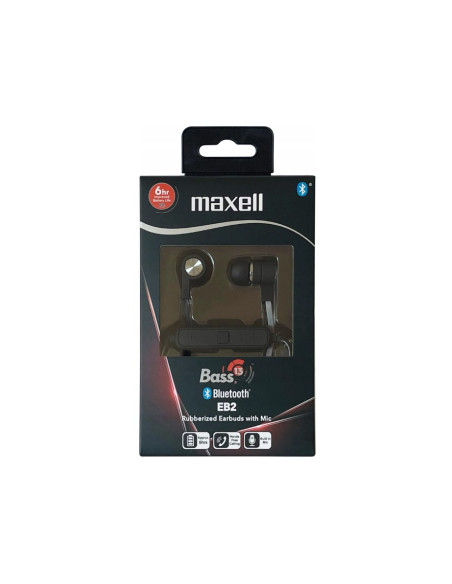 Maxell Słuchawki Bezprzewodowe Douszne Bluetooth  Bass-13 Bt Ep Black