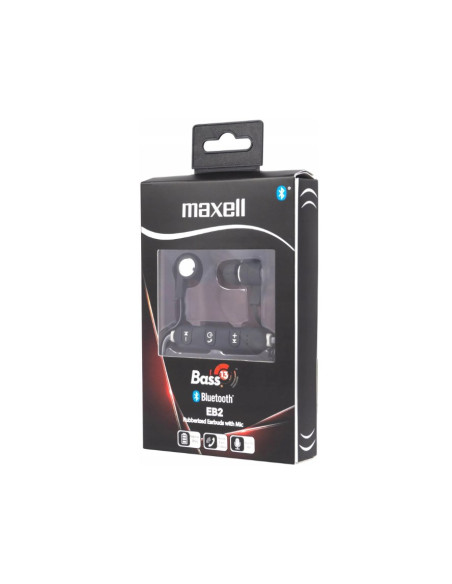 Maxell Słuchawki Bezprzewodowe Douszne Bluetooth  Bass-13 Bt Ep Black
