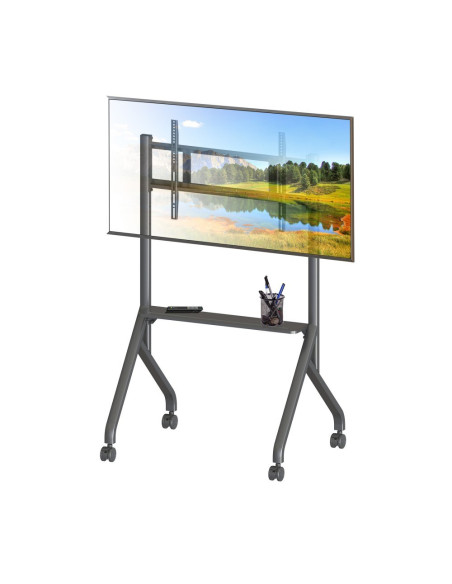 Techly Stojak Mobilny Tv 55-86" Do 80Kg Regulowany Półka Av
