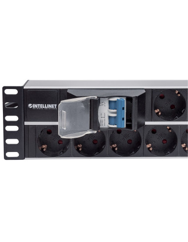 Intellinet Listwa Zasilająca Rack 19" 2U, 15 Gniazd Schuko, Z Podwójnym Wyłącznikiem, Kabel 3M