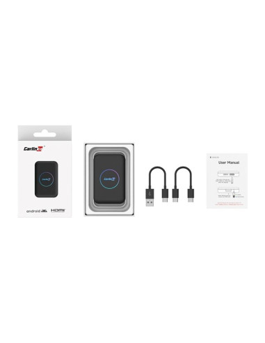 Carlinkit Adapter Bezprzewodowy Lite S Hdmi 4Gb+32Gb Android Auto/Carplay Dla Radioodtwarzaczy Samochodowych Czarny