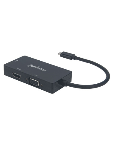 Manhattan Adapter Multiport Usb-C 3.1 Na Hdmi/Dvi/Vga M/F