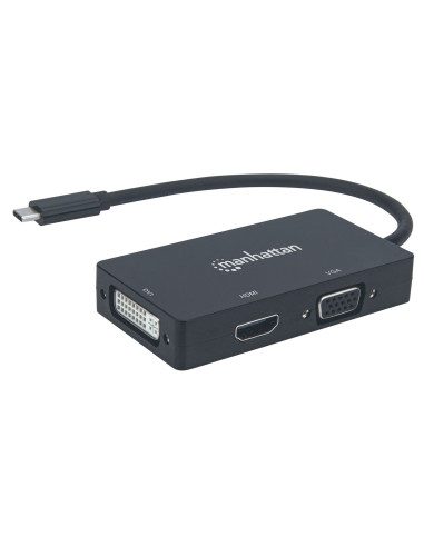 Manhattan Adapter Multiport Usb-C 3.1 Na Hdmi/Dvi/Vga M/F