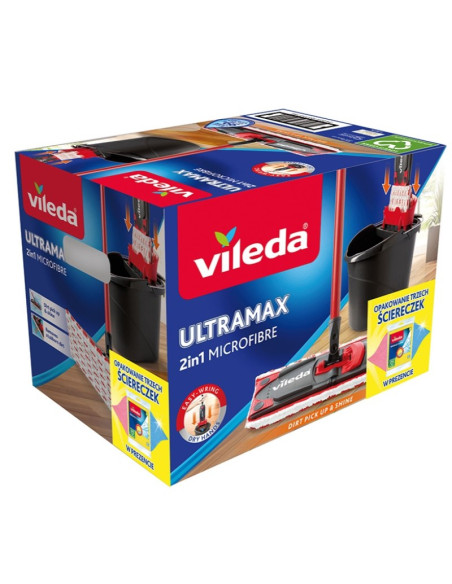 Mop Vileda Ultramax Box+ Ściereczki 3Szt.
