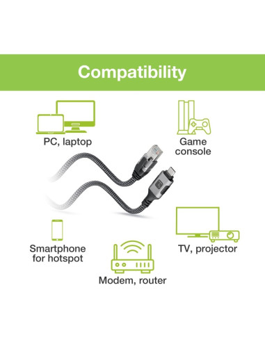 Techly Adapter/Kabel Sieciowy Usb-C Na Gigabit Ethernet Rj45 3M