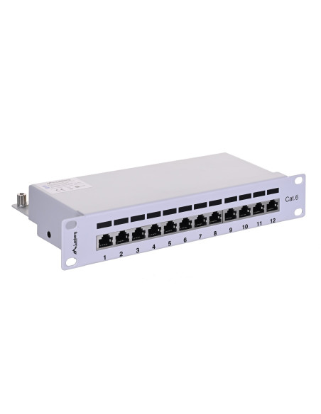 Patch Panel Lanberg Ppf6-9012-S (1U  10"  Kat. 6  Ftp  12Xrj-45)