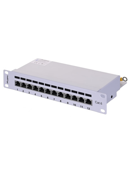 Patch Panel Lanberg Ppf6-9012-S (1U  10"  Kat. 6  Ftp  12Xrj-45)