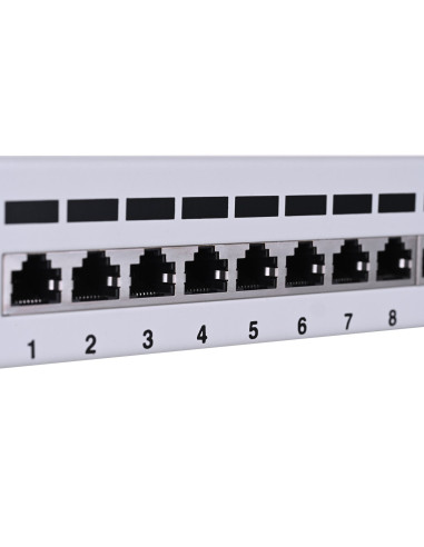 Patch Panel Lanberg Ppf6-9012-S (1U  10"  Kat. 6  Ftp  12Xrj-45)
