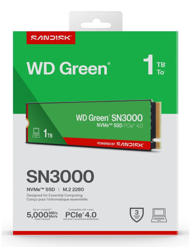 Ssd Wd Green Sn3000 1Tb Nvme Wds100T4G0E