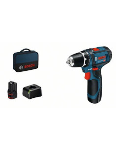 Bosch Akku-Bohrschrauber 12 V Li-Ion 1300 Rpm Czarny, Niebieski, Czerwony 2