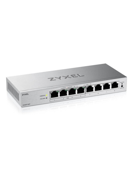 Switch Zyxel Gs1200-8Hp 8P V3 Poe (Poe+: 4 ) 68W Managed Gigabit