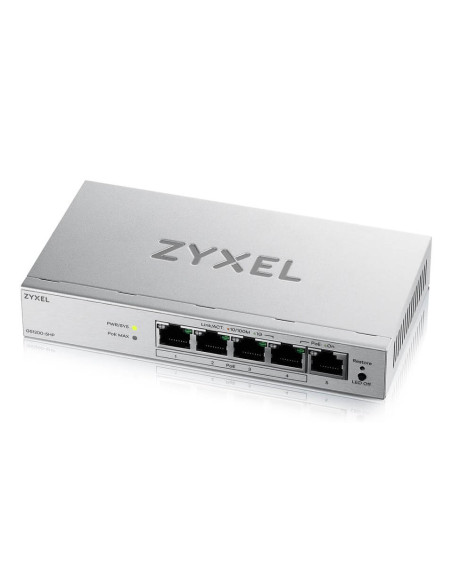 Switch Zyxel Gs1200-5Hp 5P V3 Poe (Poe+: 4 ) 68W Managed Gigabit