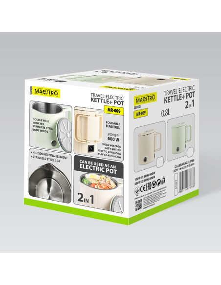 Czajnik Elektryczny 0,8L Mr-009-Beige Maestro
