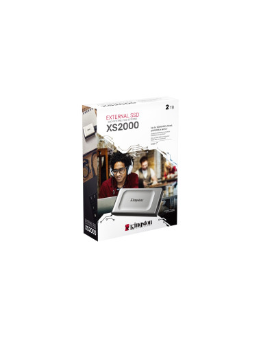Dysk Zewnętrzny Ssd Kingston Xs2000 (2Tb  Usb 3.2  Srebrny  Sxs2000/2000G)