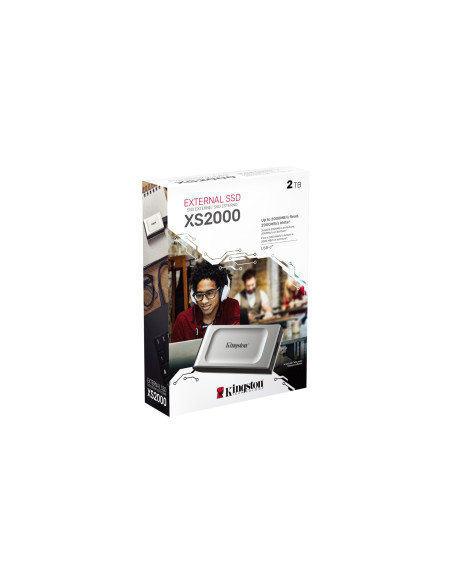 Dysk Zewnętrzny Ssd Kingston Xs2000 (2Tb  Usb 3.2  Srebrny  Sxs2000/2000G)