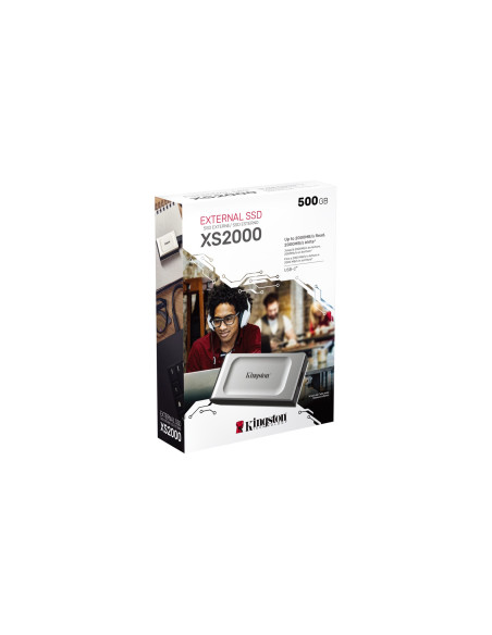 Dysk Zewnętrzny Ssd Kingston Xs2000 (500Gb  Usb 3.2  Srebrny  Sxs2000/500G)