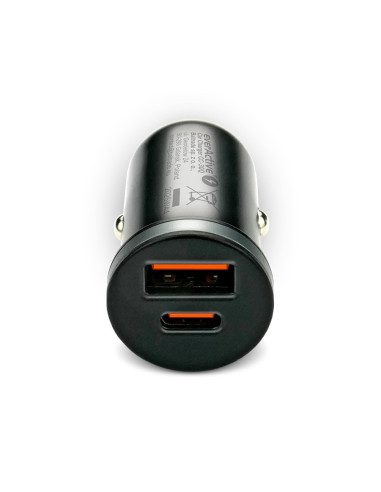 Everactive Ładowarka Samochodowa 1X Usb + 1X Usb-C 35W Qc 3.0 Pd Czarna Cc-30Q
