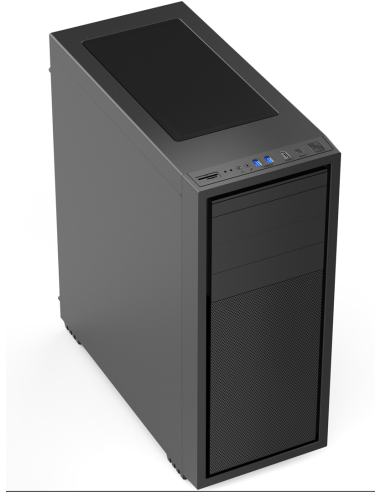 Gembird Obudowa Fornax K500 Midi-Tower (2X Usb 3.0, 1X Usb Typ-C, Czytnik Kart, Hd Audio) Czarna