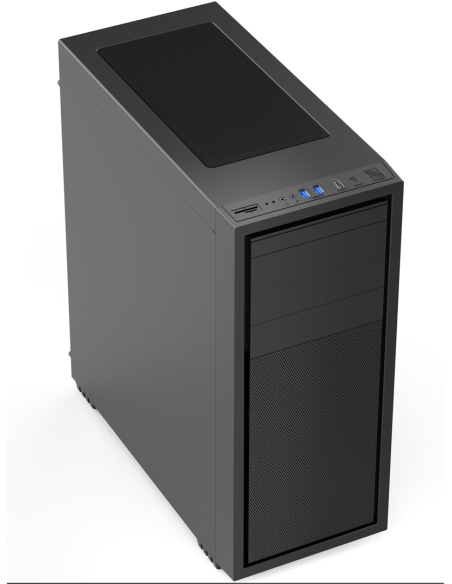 Gembird Obudowa Fornax K500 Midi-Tower (2X Usb 3.0, 1X Usb Typ-C, Czytnik Kart, Hd Audio) Czarna
