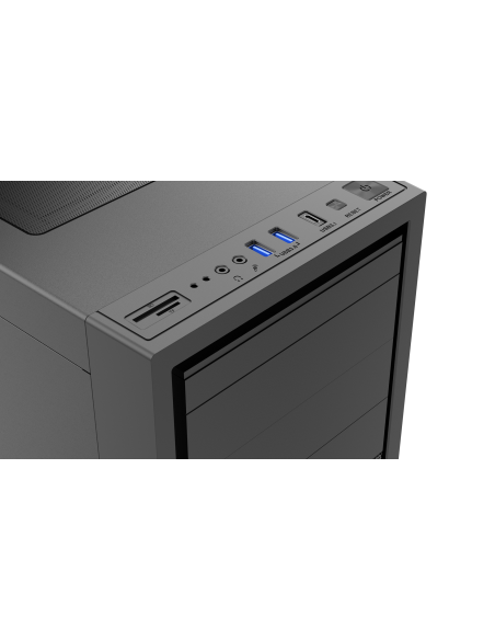 Gembird Obudowa Fornax K500 Midi-Tower (2X Usb 3.0, 1X Usb Typ-C, Czytnik Kart, Hd Audio) Czarna