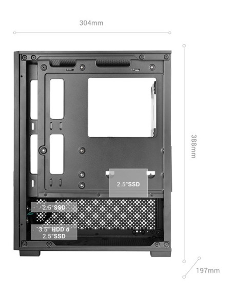 Tacens Mars Mc-Se2 1Xfrgb Matx- Obudowa