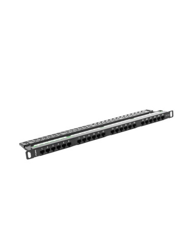 Patch Panel Lanberg Ppu5-0024-B (0.5U  19"  Kat. 5E  Utp  24Xrj-45)
