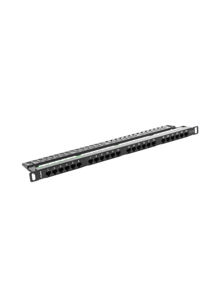 Patch Panel Lanberg Ppu5-0024-B (0.5U  19"  Kat. 5E  Utp  24Xrj-45)