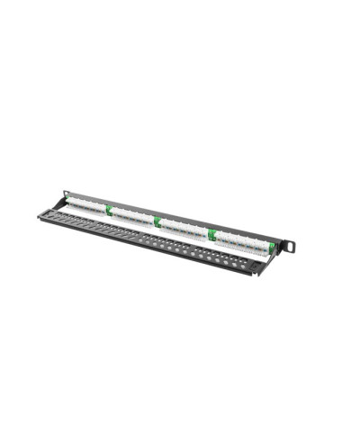 Patch Panel Lanberg Ppu5-0024-B (0.5U  19"  Kat. 5E  Utp  24Xrj-45)