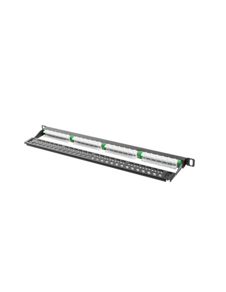 Patch Panel Lanberg Ppu5-0024-B (0.5U  19"  Kat. 5E  Utp  24Xrj-45)