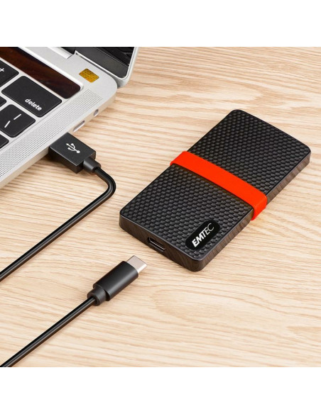 Dysk Emtec X200 - 2 Tb - Usb Type-C - 3.2 Gen 1 (3.1 Gen 1) - 450 Mb/S - 5 Gbps
