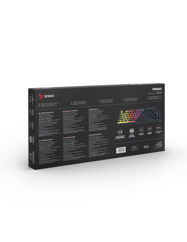 Savio Klawiatura Mechaniczna Phenix Red