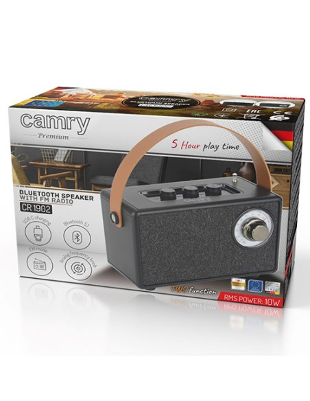 Radio Camry Cr 1902B  Fm Z Bluetooth - Usb-C