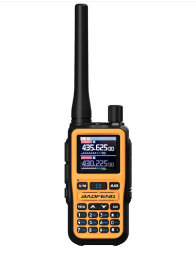 Krótkofalówka Baofeng Uv-5R Eu Mini Usb-C Bluetooth Vhf Uhf Pasmo Lotnicze Orange (Antena 15Cm)