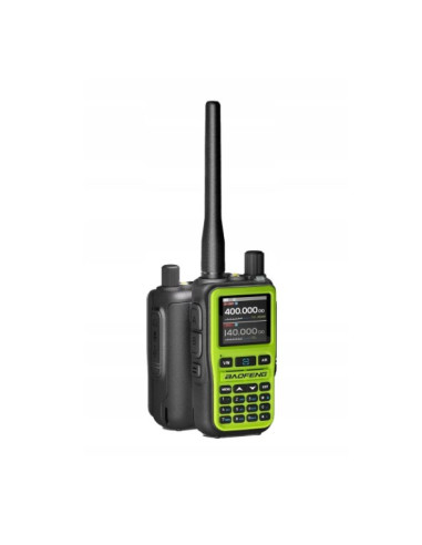 Krótkofalówka Baofeng Uv-5R Eu Mini Usb-C Bluetooth Vhf Uhf Pasmo Lotnicze Green (Antena 15Cm)