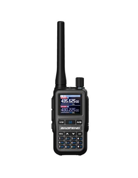 Krótkofalówka Baofeng Uv-5R Eu Mini Usb-C Bluetooth Vhf Uhf Pasmo Lotnicze Grey (Antena 15Cm)