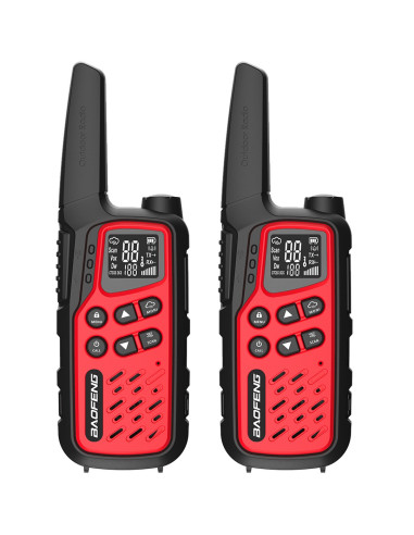 Krótkofalówka Baofeng Bf-T25E Czerwona, 2 Sztuki