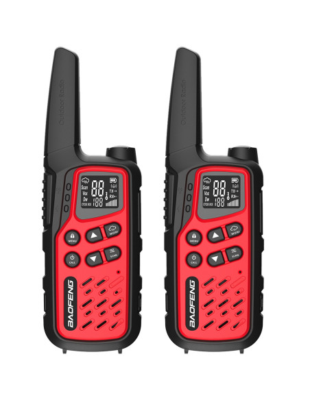 Krótkofalówka Baofeng Bf-T25E Czerwona, 2 Sztuki