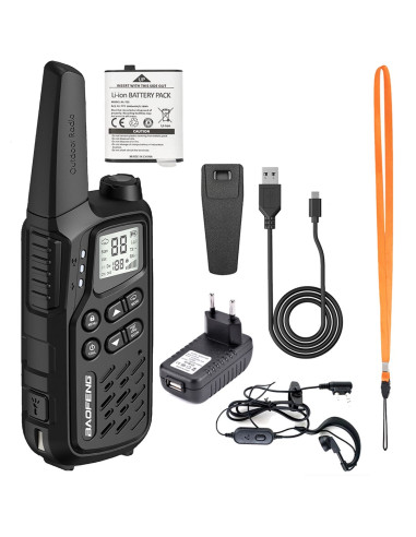 Krótkofalówka Baofeng Bf-T25E Czarna, 2 Sztuki