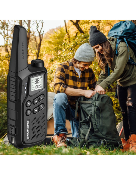 Krótkofalówka Baofeng Bf-T25E Czarna, 2 Sztuki