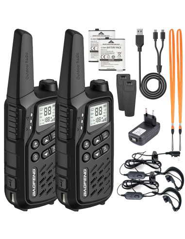 Krótkofalówka Baofeng Bf-T25E Czarna, 2 Sztuki