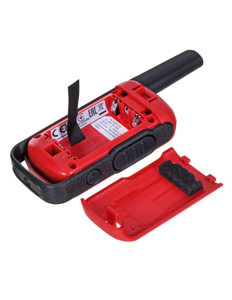 Motorola T42 Red otwarty tył obudowy i miejsce na baterie , obudowa baterii