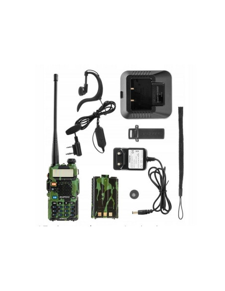 Krótkofalówka Baofeng Uv-5R Htq 1800Mah Camo, Radiotelefon Walkie Talkie Skaner Kamuflaż