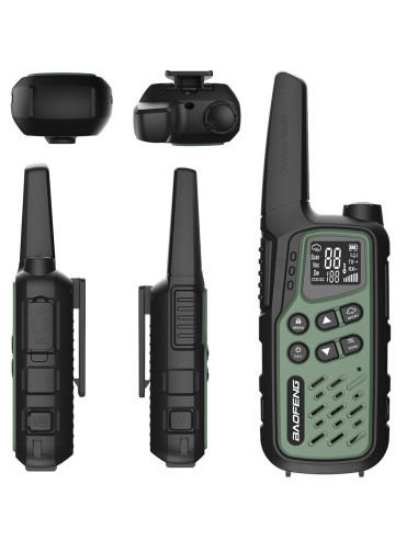 Krótkofalówka Baofeng Bf-T25E Zielona, 2 Sztuki