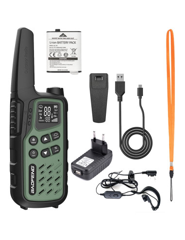 Krótkofalówka Baofeng Bf-T25E Zielona, 2 Sztuki