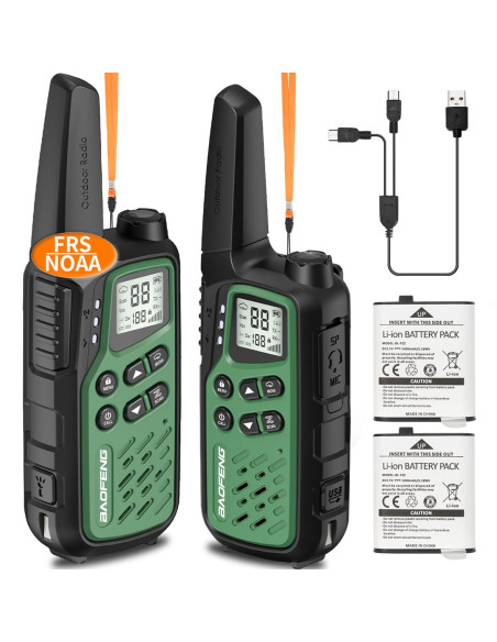 Krótkofalówka Baofeng Bf-T25E Zielona, 2 Sztuki