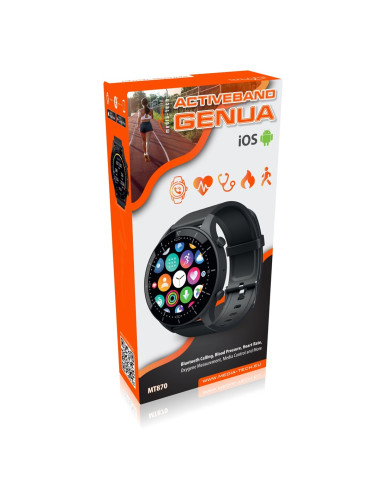 Media-Tech Smartband Genua, Funkcja Dzwonienia Bluetooth, Pomaiar Ciśnienia Krwi, Pulsu I Innych Parametrów Mt870