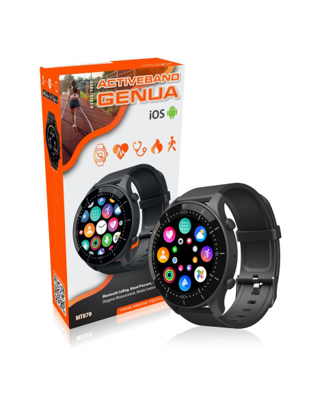 Media-Tech Smartband Genua, Funkcja Dzwonienia Bluetooth, Pomaiar Ciśnienia Krwi, Pulsu I Innych Parametrów Mt870