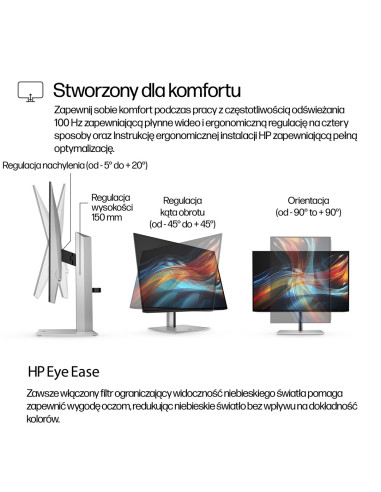 Monitor Hp Led 24”S7 Pro 724Pu (8Y2F7Aa) 100Hz