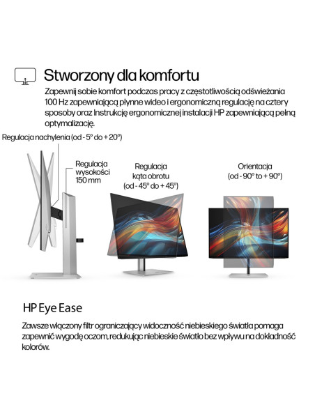 Monitor Hp Led 24”S7 Pro 724Pu (8Y2F7Aa) 100Hz